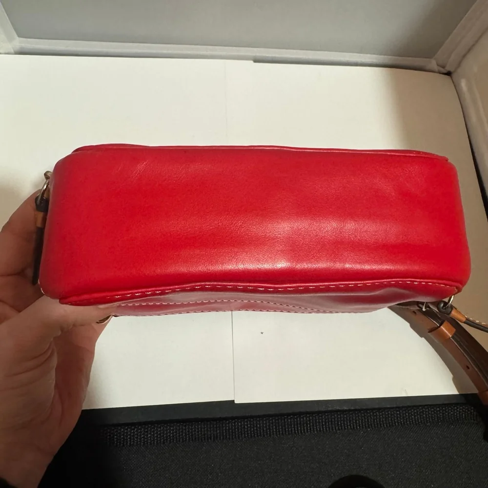 Dooney & Bourke Red Leather Belvedere Ambler Crossbody Bag, Like New, Authentic - Picture 9 of 12